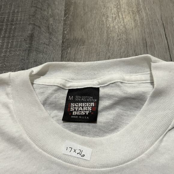 VTG German Shepherd T Shirt White Long Sleeve 90s "I Love My Human" Dog Puppy M - Picture 5 of 5